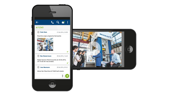 Customers can quickly obtain answers to their questions and help in solving a problem via the Service App from Schuler.